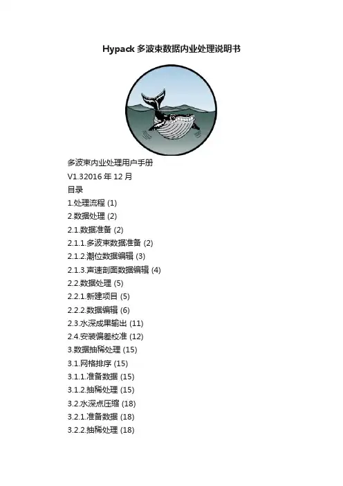 Hypack多波束数据内业处理说明书