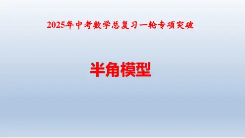 2025年中考数学总复习一轮专项突破课件：半角模型