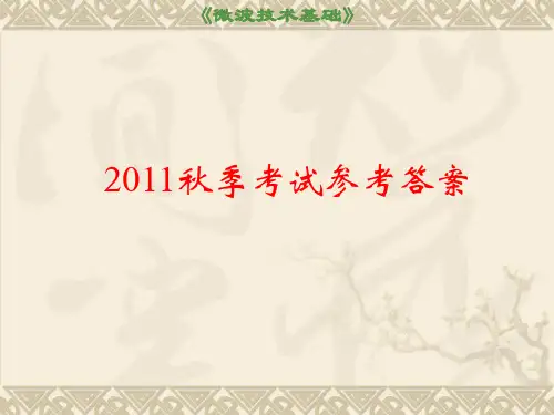 微波技术基础试题