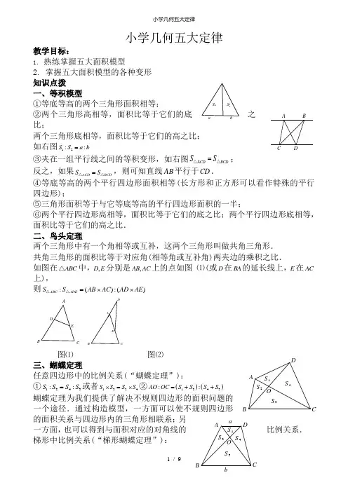 小学几何五大定律