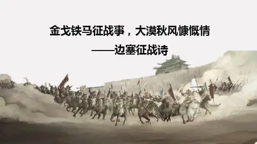 高考语文复习边塞征战诗课件16张