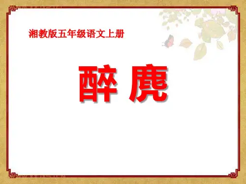 【小学课件】《醉麂》优质PPT课件