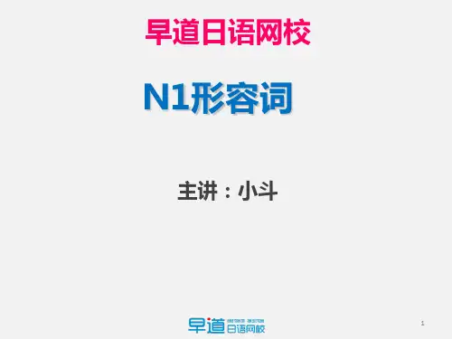 第11课N1形容词
