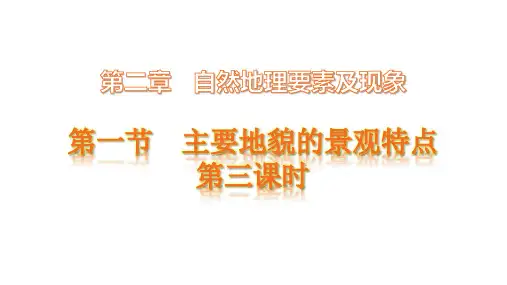 高一地理中图版精选必修第一册2.主要地貌的景观特点ppt课件42张