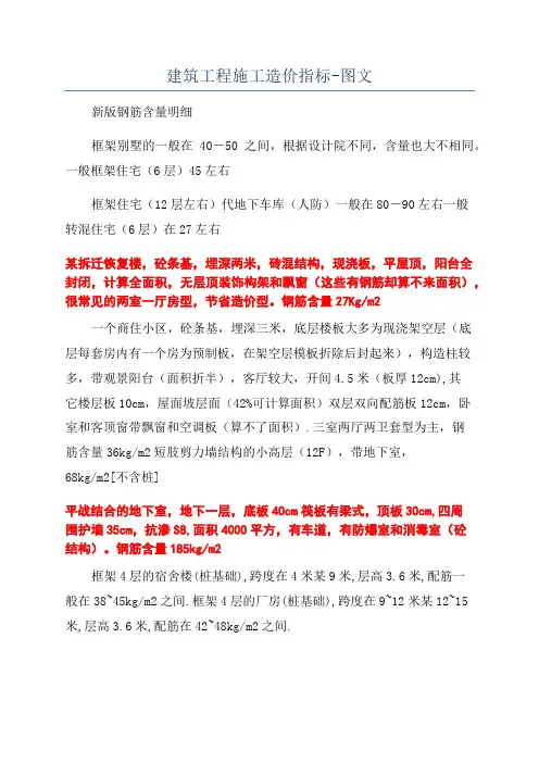 建筑工程施工造价指标-图文