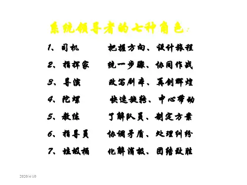 系统领导人七种角色