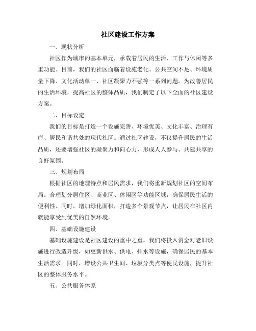 社区建设工作方案
