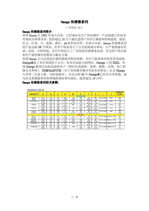 Omega传感器系列