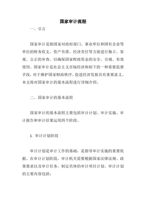 国家审计流程