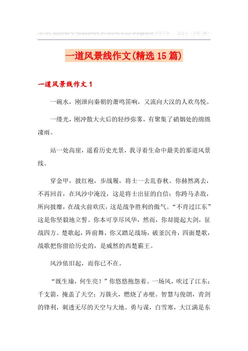 一道风景线作文(精选15篇)