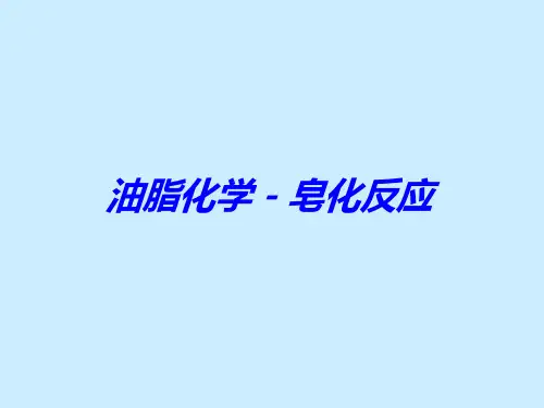 油脂化学之皂化反应ppt课件