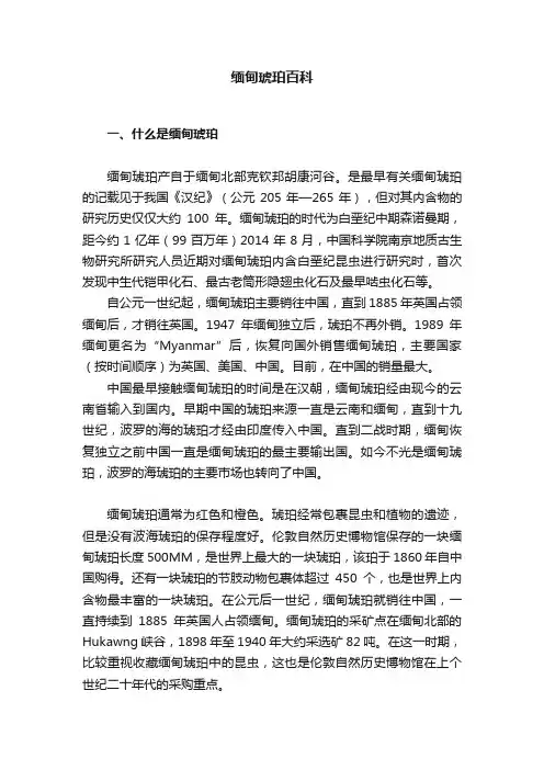 缅甸琥珀百科