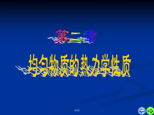 第二章_均匀物质的热力学性质 热力学统计物理