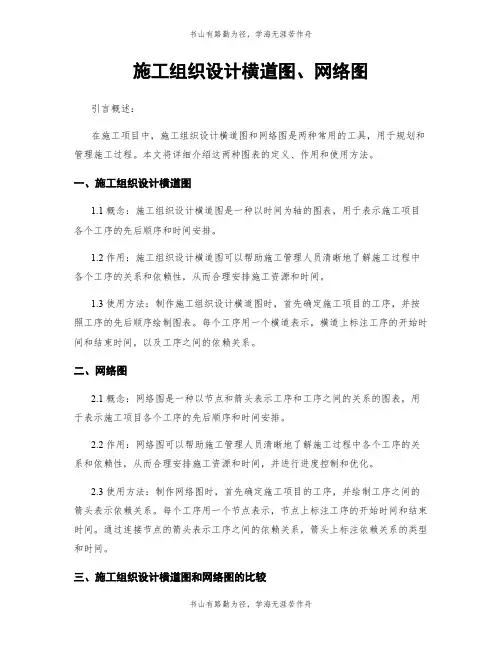 施工组织设计横道图、网络图