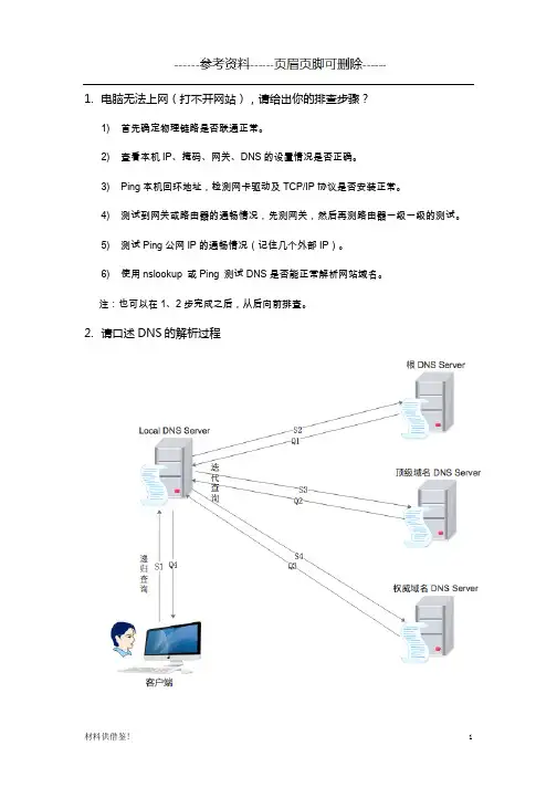 桌面运维面试题(内容参考)