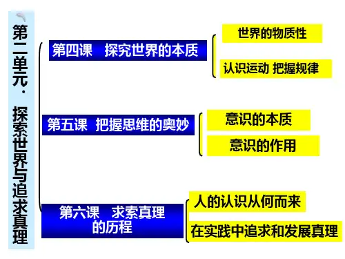 2020年高考政治一轮复习课件：必修四 第二单元 探索世界与追求真理
