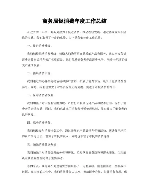 商务局促消费年度工作总结
