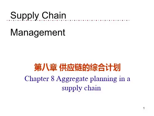 ch8 供应链的综合计划