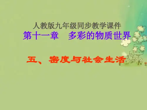 密度与社会生活PPT教学课件