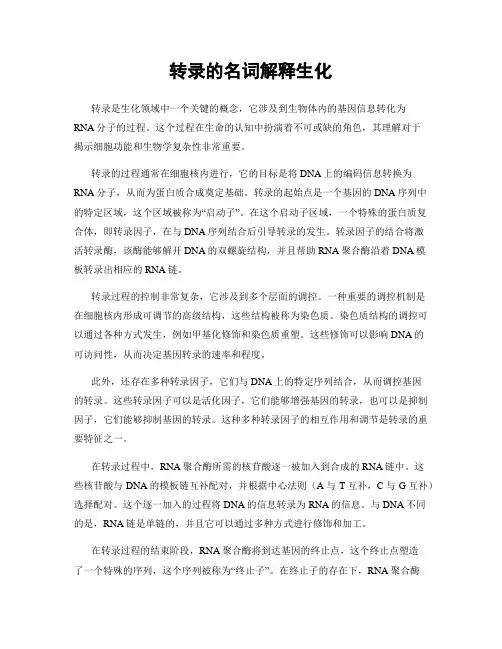 转录的名词解释生化