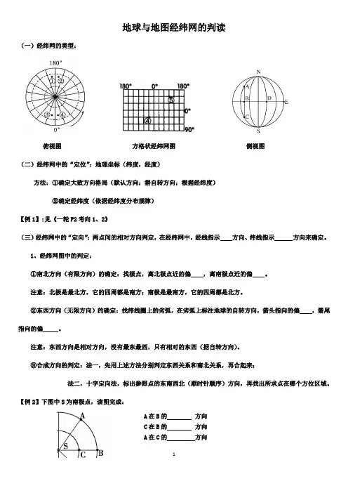 高三地理复习-经纬网的应用考点整合
