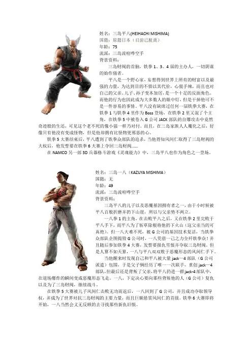 铁拳人物介绍