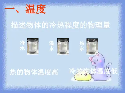 沪科版物理九年级12.1《温度与内能》优质