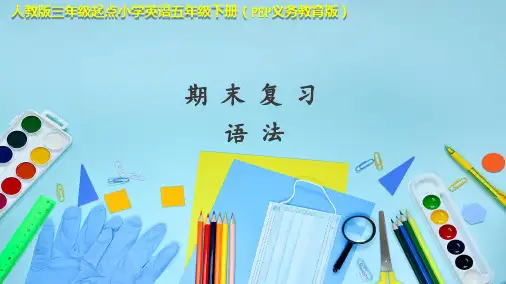 人教版三年级起点小学英语五年级下册(PEP义务教育版)语法专项