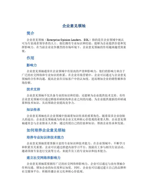 “企业意见领袖”论说