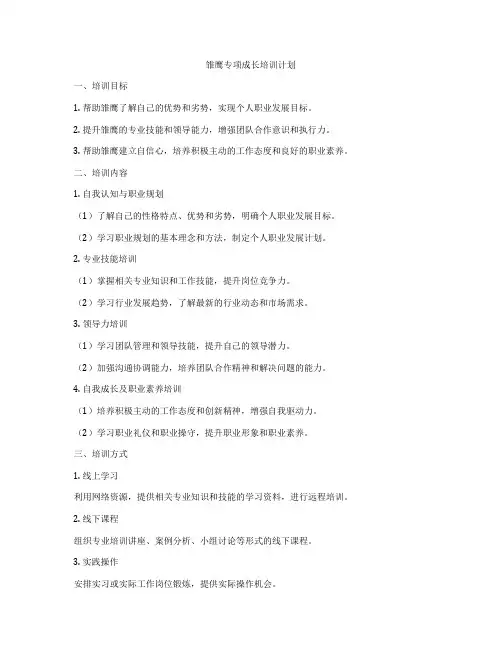 雏鹰专项成长培训计划