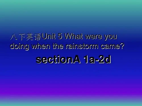八年级英语下册 Unit 5 What were you doing when the rainst