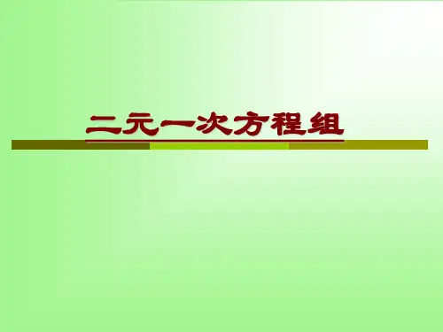 二元一次方程组教材分析