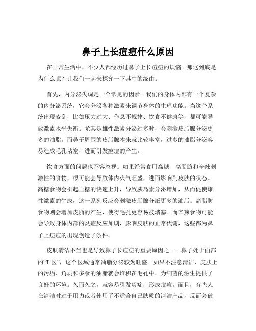 鼻子上长痘痘什么原因