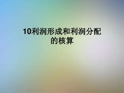 10利润形成和利润分配的核算