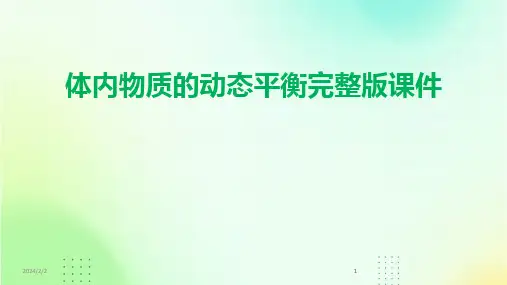 2024版年度体内物质的动态平衡完整版课件
