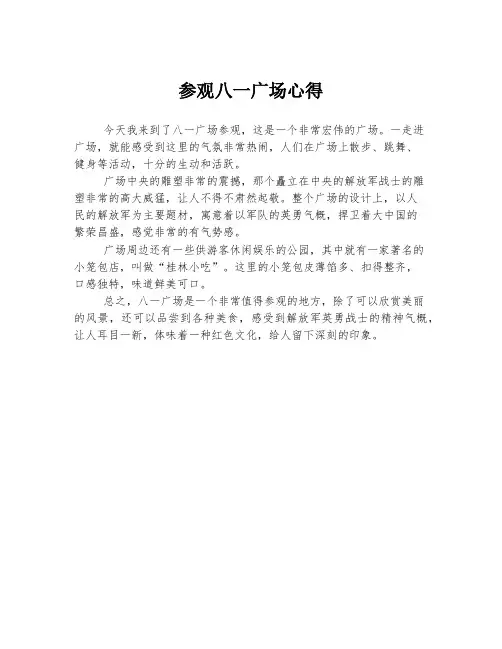 参观八一广场心得