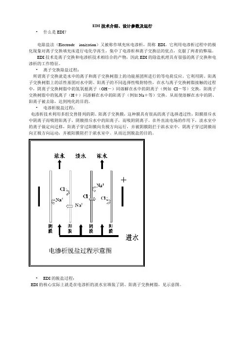 EDI技术介绍设计参数及运行