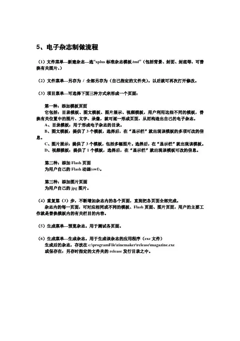 电子杂志制作流程