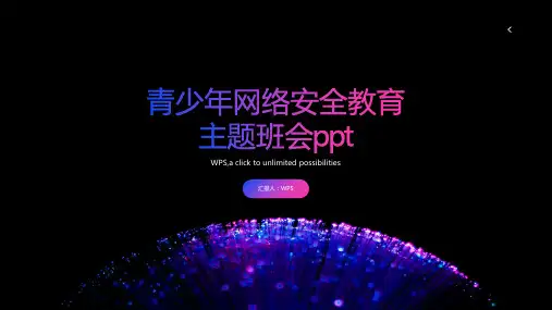 青少年网络安全教育主题班会ppt