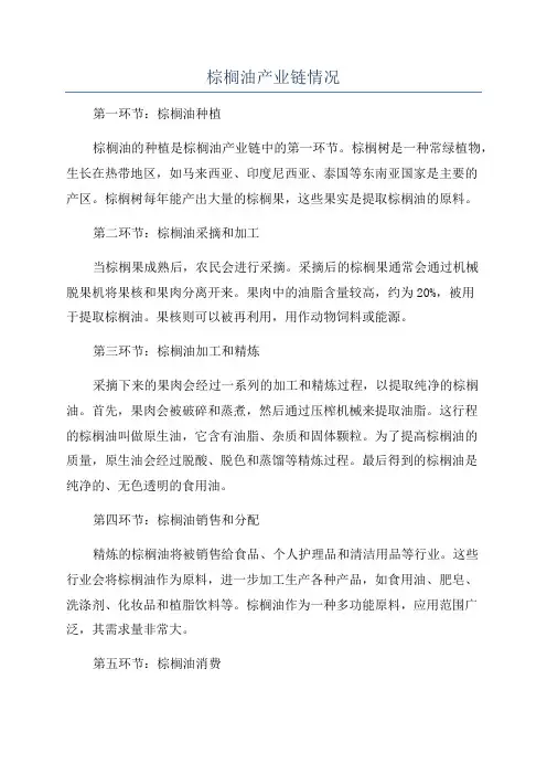 棕榈油产业链情况