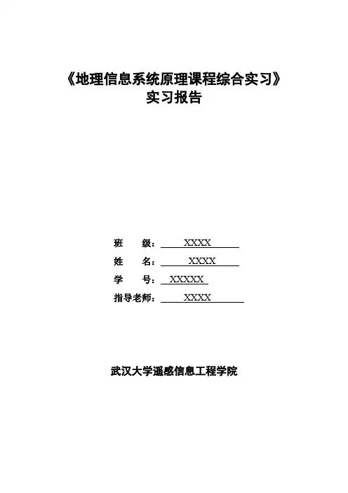 GIS课程实习报告
