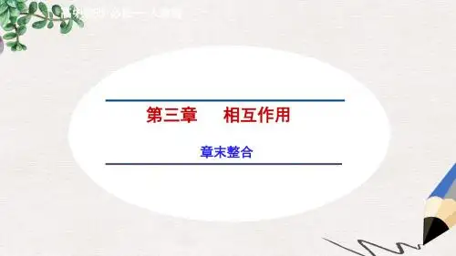 人教版高中物理必修一3章《相互作用》ppt复习课件