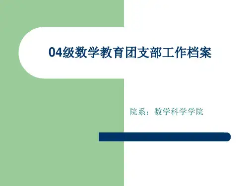 团支部工作档案