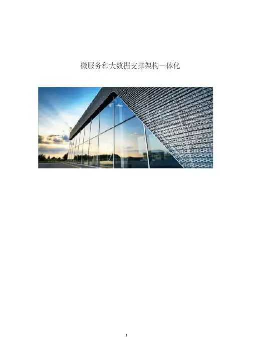 微服务和大数据支撑架构一体化