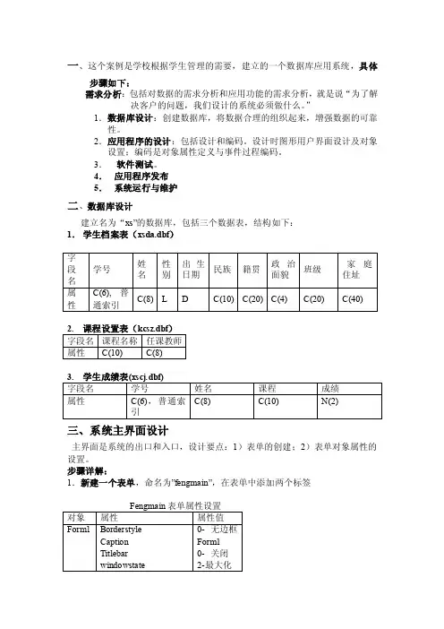 学生管理系统制作流程