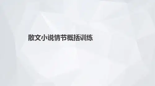 中考语文《散文小说情节概括》专题复习