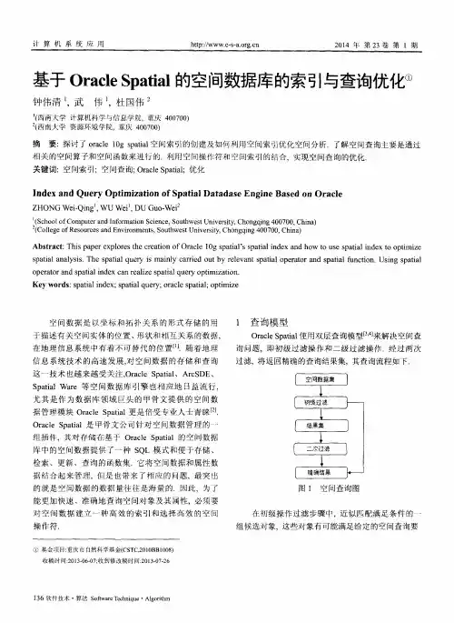 基于Oracle Spatial的空间数据库的索引与查询优化
