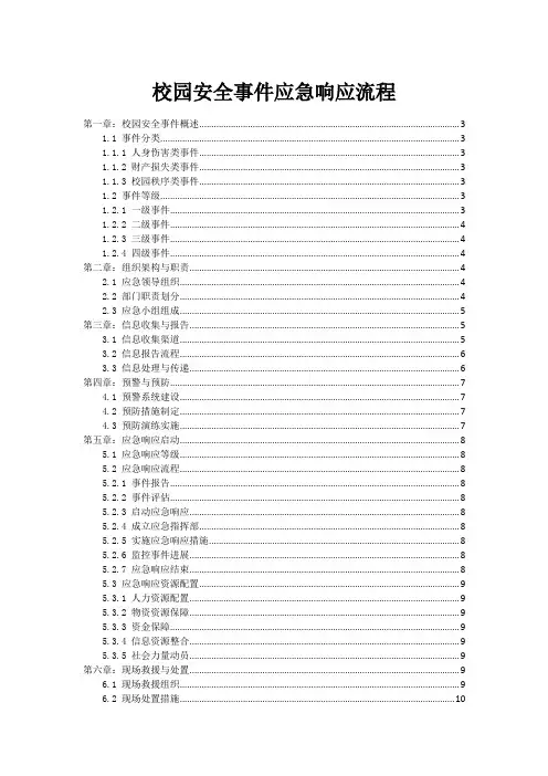 校园安全事件应急响应流程