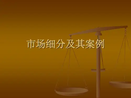 市场细分及其案例