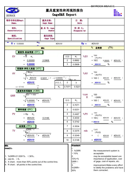 (精品)GR-R报告分析模板